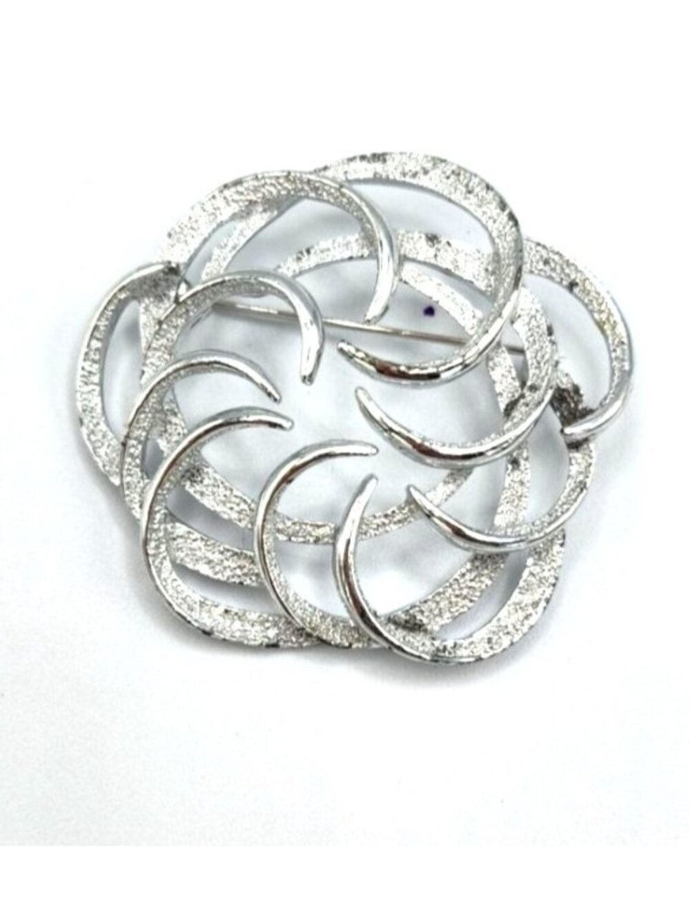 Sarah Coventry Silver Tone Circle Brooch - Vintage